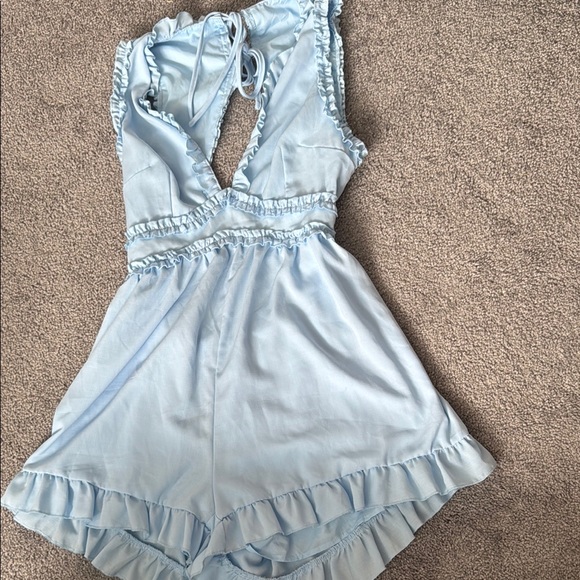 Light Blue Ruffled Romper - Picture 1 of 1